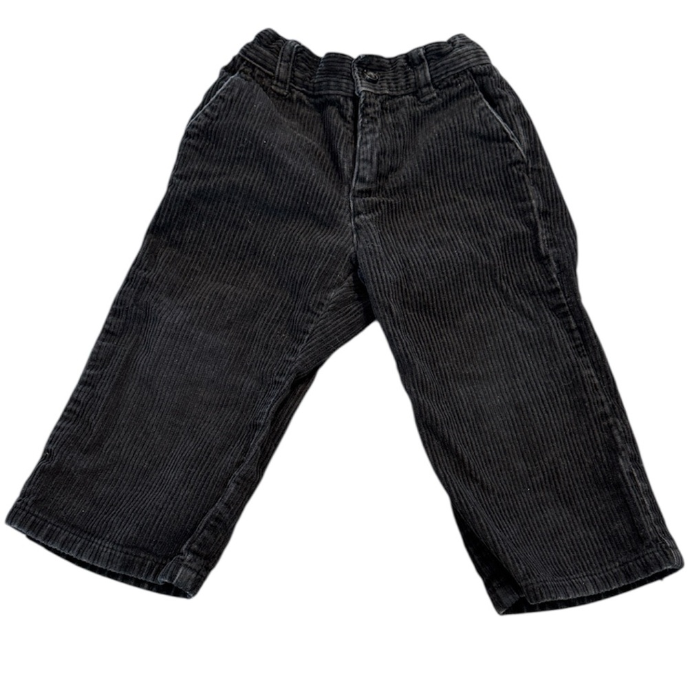 Janie and Jack Black Corduroy Pants Size 18-24M